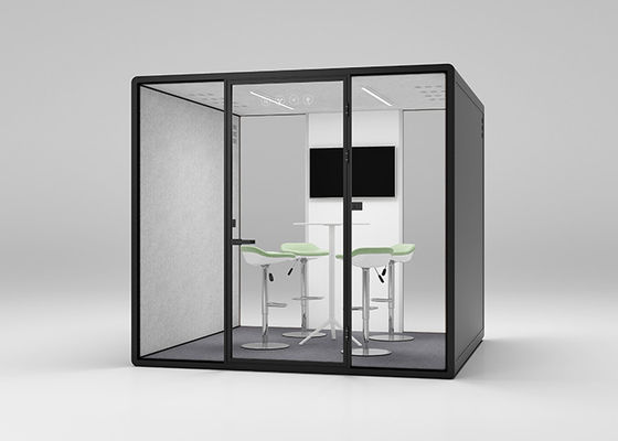 Portable room silent cabin comfy meeting pods with ventilation system Aluminum steel polyester wall