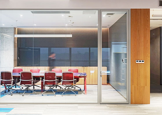 high professional office indoor partition wall solid glass panel steel keel strong single modular glass partition