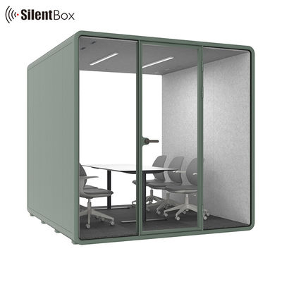 6 Person Capacity Adjustable Height Modular Silent Meeting Booth and Acoustic Phone Cabin
