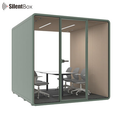 6 Person Capacity Adjustable Height Modular Silent Meeting Booth and Acoustic Phone Cabin
