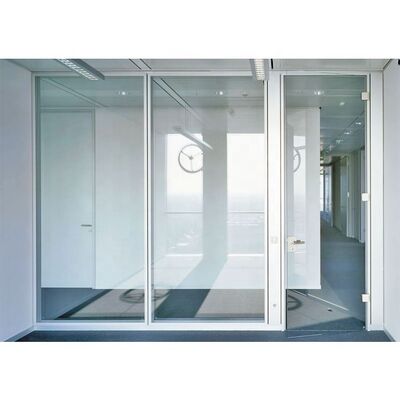 Soundproof Office Glass Partition Wall Glass Wall Partition System with Door