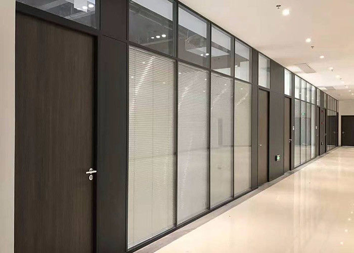 Acoustic Steel Solid Partition Wall Prefabricated Demountable Glass Office Partitions