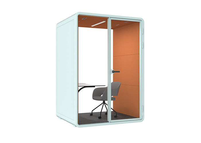 M Size Large Single Person Space Office Phone Booths With Desk Support Install Air Condicion For Working Silent Study Pods