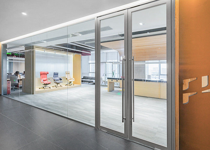 Custom Aluminum Frame Glass Partition Walls for Offices